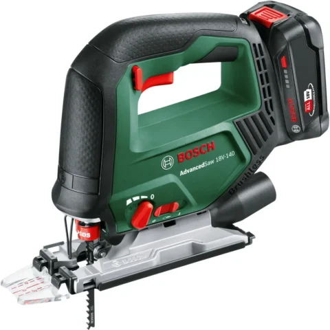 Bosch Powertools cordless jigsaw AdvancedSaw 18V-140 (green, without battery and charger, POWER FOR ALL ALLIANCE)