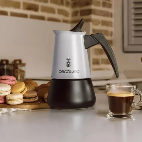 Cecotec Cafetiera Piccolina 600, coffee maker light blue/black, 300 ml | 6 cups