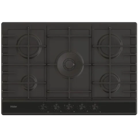 Haier Plita Incorporabila HAHG7W5HEB Gaz 5 Arzatoare Wok Negru