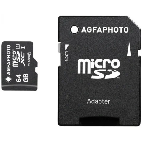 AgfaPhoto Card de memorie 64GB MicroSDXC Clasa 10 + Adaptor SD
