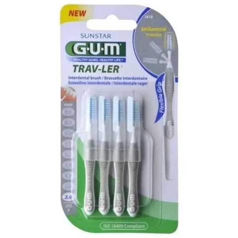 Periuta de Dinti Interdentara GUM1618MA4 Travler 2.0mm Gri