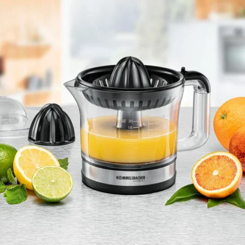 Rommelsbacher Storcator citrus press ZP 50 (stainless steel/black, 30 watts, juice container 0.6 liters)