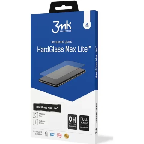 3MK Folie protectie HardGlass Max Lite Pentru iPhone 15 Pro Max Negru