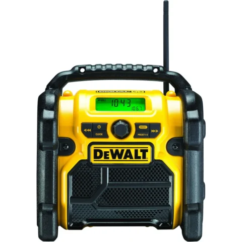DeWALT Radio DCR020-QW Cordless and Mains Radio, Construction Site Radio, Yellow/Black, FM, DAB+, AUX, USB DeWALT Radio DCR020-QW Cordless and Mains Radio, Construction Site Radio, Yellow/Black, FM, DAB+, AUX, USB