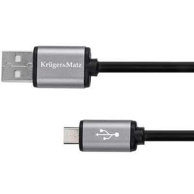 KrugerMatz Cablu de date USB – micro USB 1.8m Negru