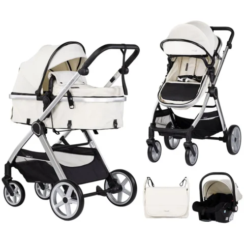 Chipolino Carucior Vista 3 in 1 de la Nastere Maxim 22KG Bej