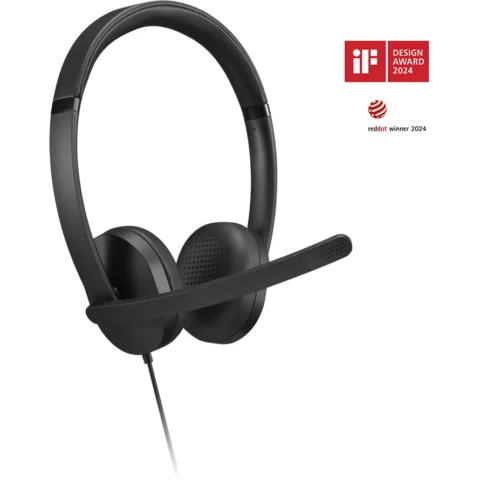 Lenovo Casti Office cu Microfon USB-A Wired Stereo Headset Gen 2 (4XD1P83425) Negru