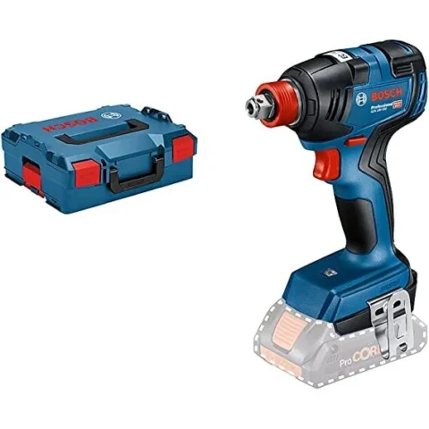 Bosch Powertools Bosch Cordless impact wrench GDX 18V-200 Professional solo, 18V (blue/black, without battery and charger, L-BOXX)