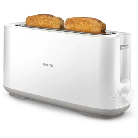 Philips Prajitor De Paine HD2590/00 Plastic Fanta Lunga Incalzitor De Chifle Alb