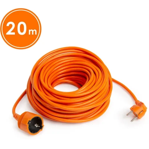 Delight Prelungitor Electric 20m 16A 250V Cablu 3×1.5mm Stecher 90 Grade Uz Exterior/Interior Portocaliu