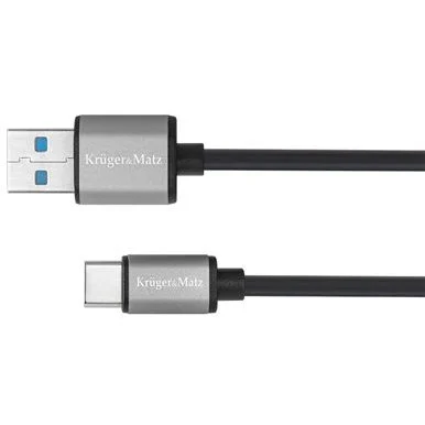 KrugerMatz Cablu de date USB 3.0 – USB-C 1m Black KrugerMatz Cablu de date USB 3.0 – USB-C 1m Black