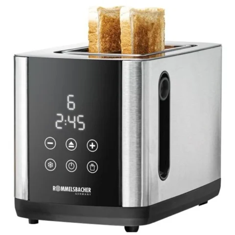 Rommelsbacher Prajitor de paine Toaster Sunny TO 850 (stainless steel/black, 800 watts, for 2 slices of toast)