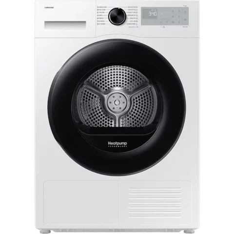 Samsung Uscator de Rufe cu Pompa de Caldura DV90DG52A0AHLE 9KG Digital Inverter Smart Things Quick Dry Optimal Dry Wi-Fi Clasa C Alb