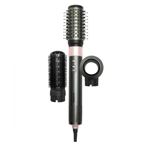 Heinner Perie de par HAS-Y15BLDC-GY3, Motor BLDC, Putere: 1300 W – 1500 W, 3 Trepte De Putere, 3 Setări De Temperatură, Ionizare, Accesorii: Perie Rotundă Medie, Perie Pentru Îndreptare, Uscător, Culoare: Gri Cu Roz.