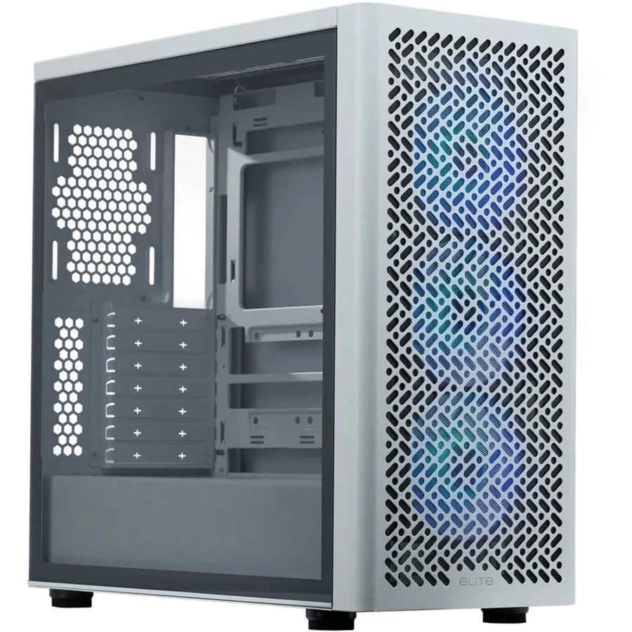 Cooler Master Carcasa Master Elite 502, tower case white, tempered glass