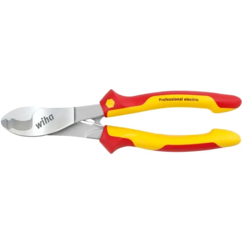 Wiha cable cutter Professional electric, 210mm (red/yellow, with opening spring that can be switched on/off)