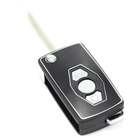 Carguard Carcasa pentru Cheie BMW Tip Briceag cu 3 Butoane Negru Carguard Carcasa pentru Cheie BMW Tip Briceag cu 3 Butoane Negru