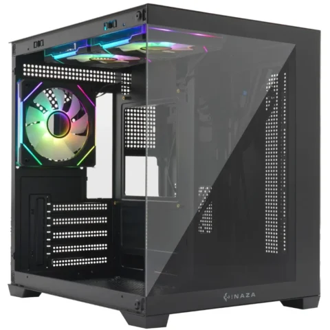 Inaza Carcasa Panoramica Cube Neagra