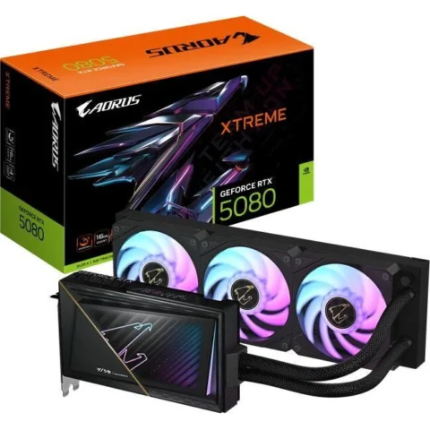 Gigabyte Placa video Aorus GeForce RTX 5080 Xtreme Waterforce 16G, 16384 MB GDDR7