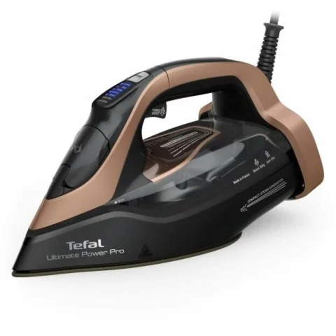 Tefal Fier de Calcat Ultimate Power Pro FV9E50E0 Rezervor Apa 350ML Filtru Anticalcar Panou Comanda LED 3200W Negru/Rose