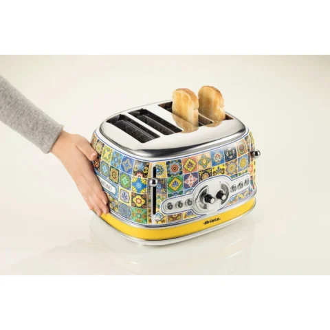 Ariete Prajitor de paine 4-slice toaster Positano multicoloured, 1630 watts, for 4 slices of toast