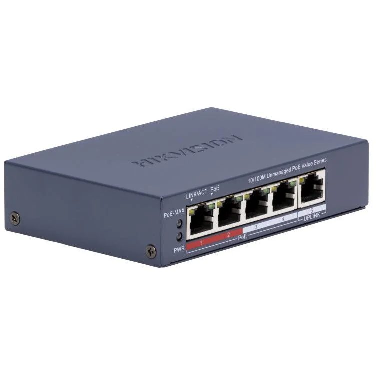 Hikvision Switch 4P UnManaged PoE Albastru