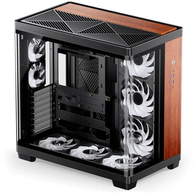 Jonsbo Carcasa TK-4 Wood Midi-Tower ATX Tempered Glass Negru