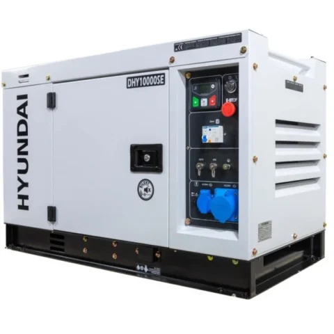Hyundai Generator de Curent Monofazat DHY-10000SE cu Motor Diesel 4 Timpi 14.4CP Putere 8kW