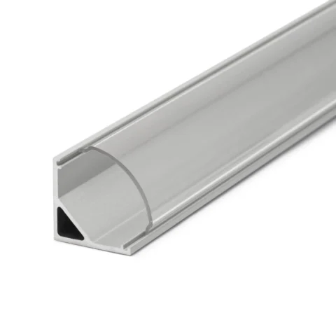 Phenom Capac Profil LED 1m Difuzor Banda Colt Policarbonat Compatibil Profil Aluminiu Transparent