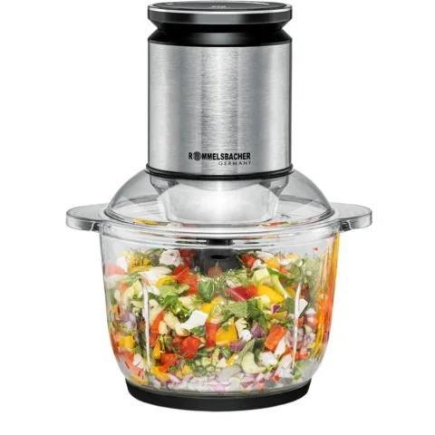 Rommelsbacher Tocator Multi-Chopper MZ 600 stainless steel/black, 600 watts, 2-liter glass container