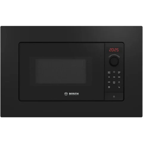 Bosch Cuptor cu Microunde Incorporabil BFL623MB4 Capacitate 20L Afisaj LED Rosu 7 Programe Automate Iluminare Interioara 800W Negru