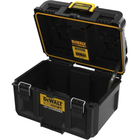 DeWALT ToughSystem 2.0 Charger Box DWST83471, charging station black, simultaneous charging of 2 18V XR / 54V FLEXVOLT batteries