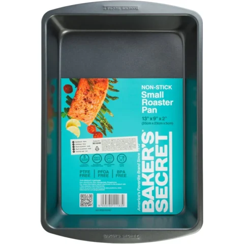 Bakers Secret Tava Cuptor 36.8 x 24 x 5 cm Tava Antiaderenta Dreptunghiulara pentru Prajituri Carne si Legume