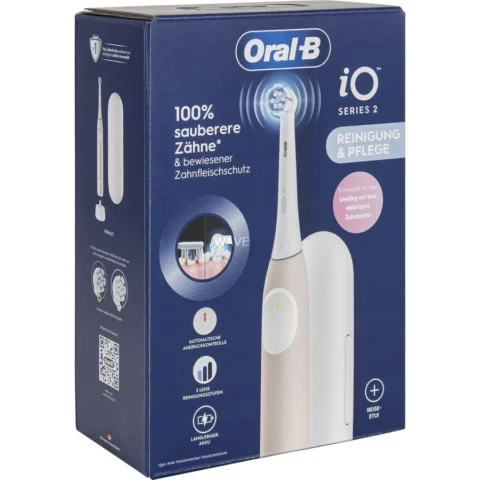 Oral-B Braun iO Series 2 with travel case Calm Pink, Electric Toothbrush pink/white
