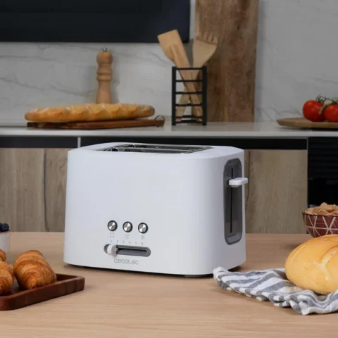Cecotec Prajitor de paine Toaster Toast&Taste 9000 Double White, 980 Watt, for 2 slices of toast