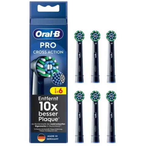 Oral-B Rezerva Periuta Dinti Sonic 6x Cross 6-Pack Black