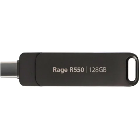 Patriot Hard disk Rage R550 128GB USB flash drive, black, USB-A and USB-C 3.2 Gen 1
