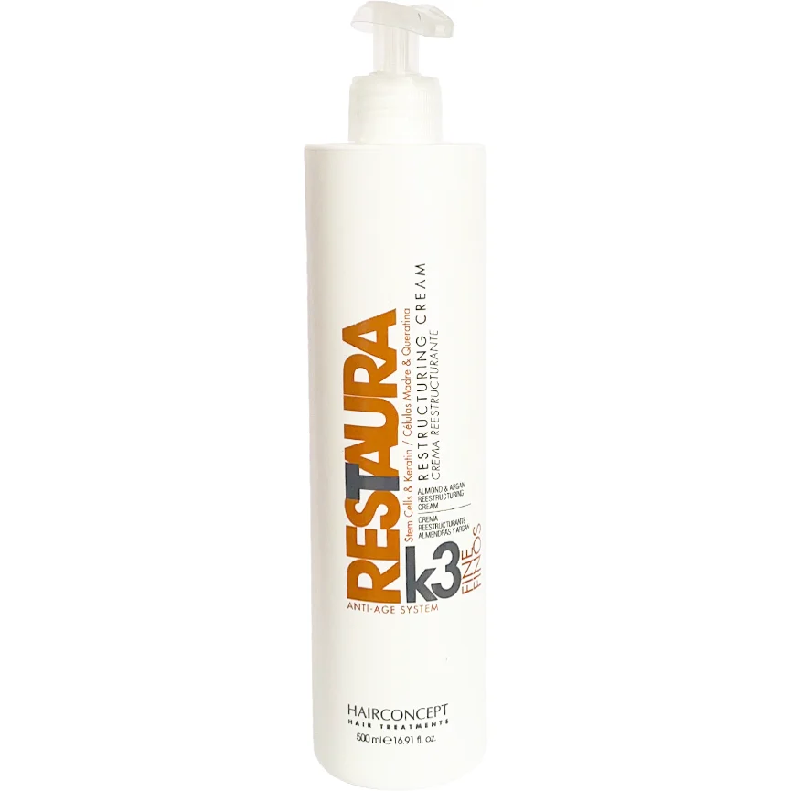 Hairconcept Professional Crema Restructuranta pentru Par Restaura K3 Anti-age pentru Par Fin Pas 3 500ML