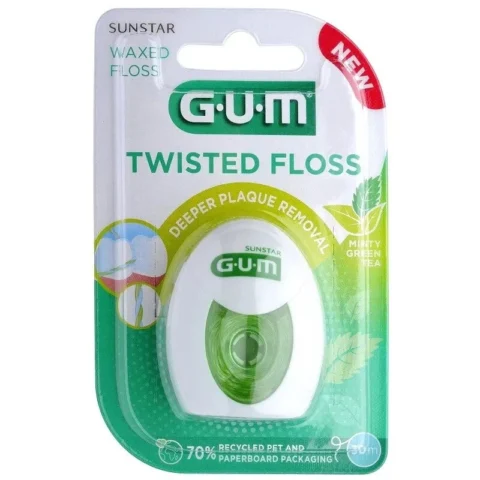 Ata Dentara GUM3500BTM Twisted Floss 30m cu Gust de Menta