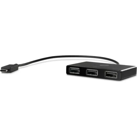 HP Hub USB USB-C to USB-A Hub, USB Hub (black) HP Hub USB USB-C to USB-A Hub, USB Hub (black)