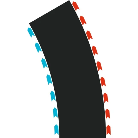 Carrera Jucarie HYBRID Curves Radius 30°, racetrack two modules
