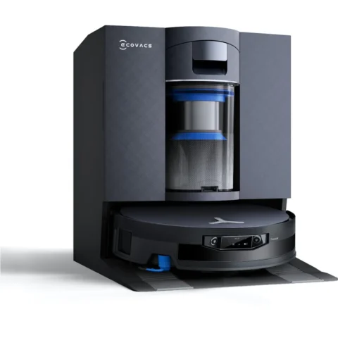 Ecovacs Aspirator Robot DEEBOT X12 OMNICYCLONE 22000Pa TruEdge 3.0 FocusJet OZMO Roller 3.0 Negru