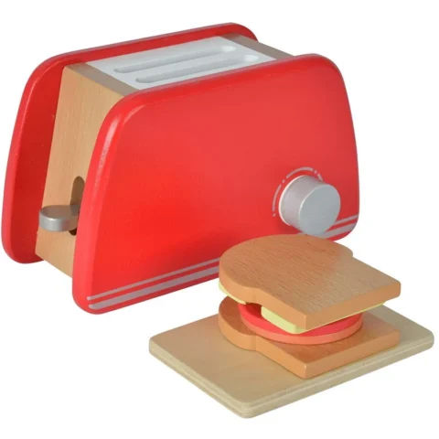 Eichhorn Jucarie din Lemn Toaster Rosu Eichhorn Jucarie din Lemn Toaster Rosu