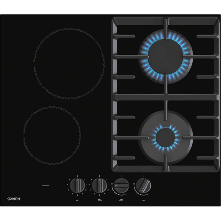 Plita Incorporabila GCE691BSC Gaz + Electric 4 Arzatoare Negru
