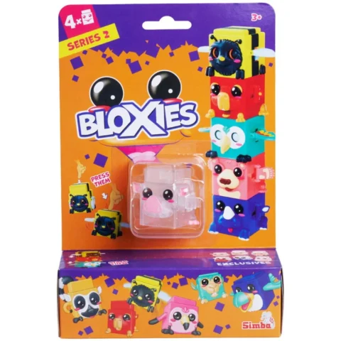Simba-Dickie Jucarie Bloxies Toy Figures Series 2 (Pack of 4) (Assorted Items, 4 Figures)