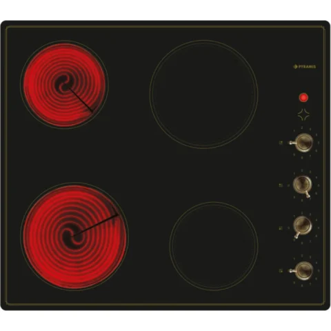 Pyramis Plita Electrica Retro VINTAGE Vitroceramica 9 Trepte 1800W Bej