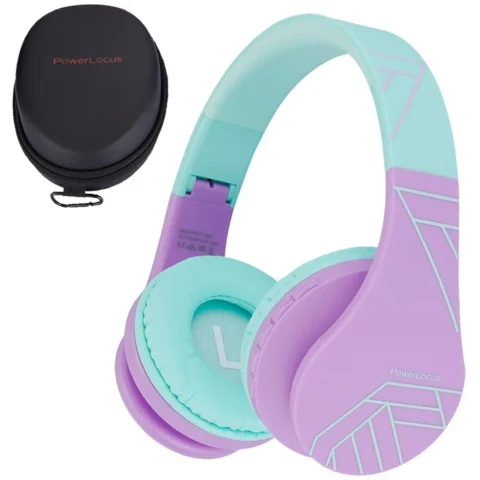PowerLocus Casti Pentru Copii Wireless P1 Teal Purple