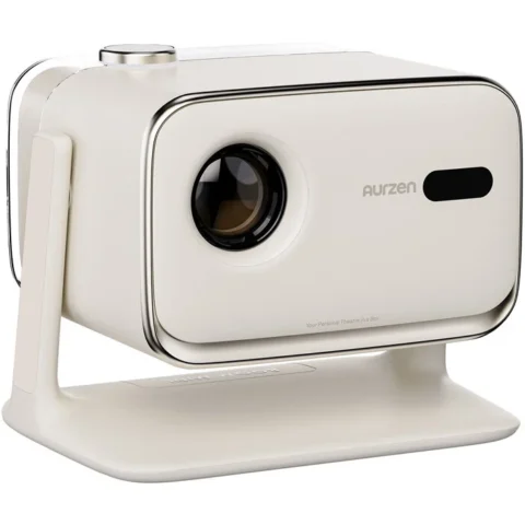 Aurzen Videoproiector Boom Mini Rezolutie Full HD Dolby Audio Wi-Fi Bluetooth Alb