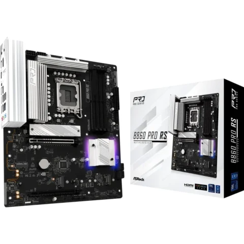 Asrock Placa de baza B860 Pro RS – Socket 1851 – motherboard (white)
