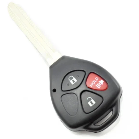 Carguard Carcasa pentru Cheie Toyota cu 3 Butoane Negru